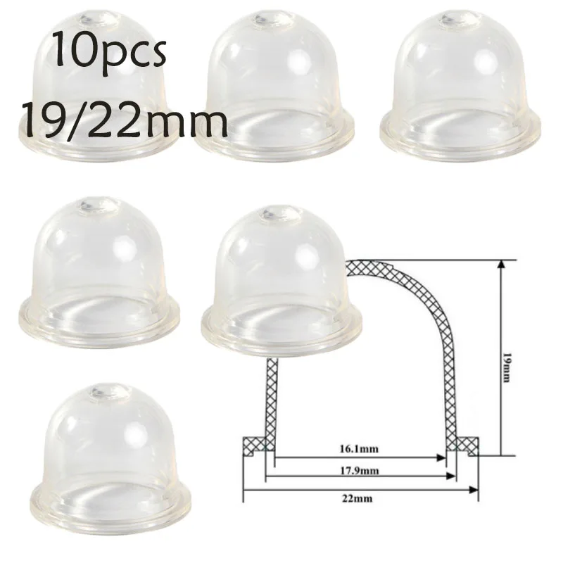 10/20pcs Carburetor Spare Parts 19/22mm Carb Primer Bulb Cap Small Fuel Pump For Chainsaws Blower Trimmer Brushcutter Replace