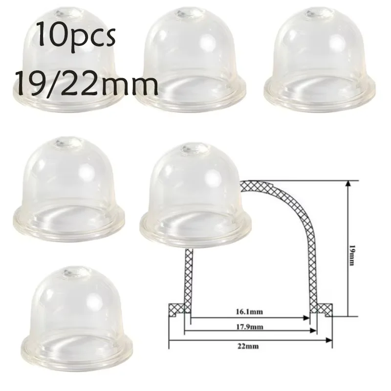 10/20pcs Carburetor Spare Parts 19/22mm Carb Primer Bulb Cap Small Fuel Pump For Chainsaws Blower Trimmer Brushcutter Replace