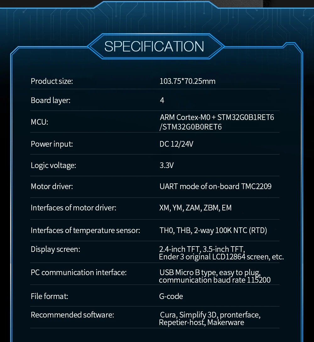 BIGTREETECH BTT SKR Mini E3 V3.0 Motherboard With TMC2209 UART VS SKR 2 3D Printer Mainboard for Ender 3 Ender 5 Pro CR 10