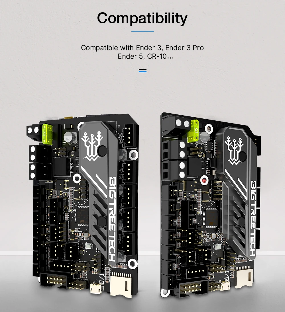 BIGTREETECH BTT SKR Mini E3 V3.0 Motherboard With TMC2209 UART VS SKR 2 3D Printer Mainboard for Ender 3 Ender 5 Pro CR 10