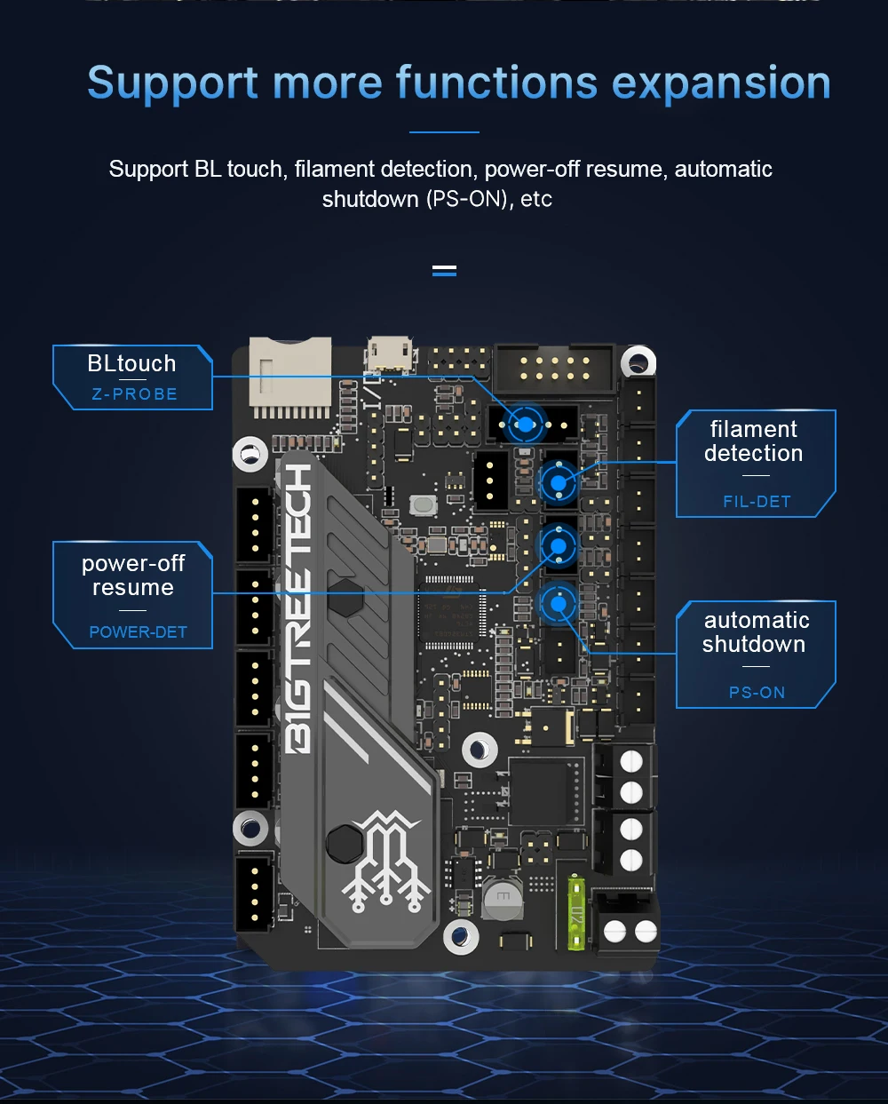 BIGTREETECH BTT SKR Mini E3 V3.0 Motherboard With TMC2209 UART VS SKR 2 3D Printer Mainboard for Ender 3 Ender 5 Pro CR 10