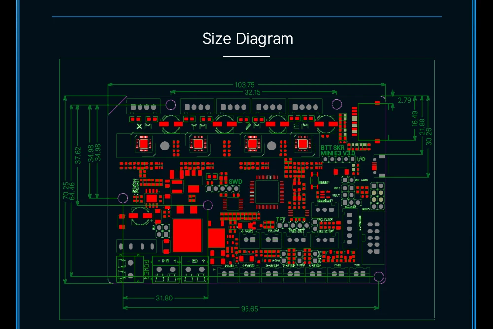 BIGTREETECH BTT SKR Mini E3 V3.0 Motherboard With TMC2209 UART VS SKR 2 3D Printer Mainboard for Ender 3 Ender 5 Pro CR 10