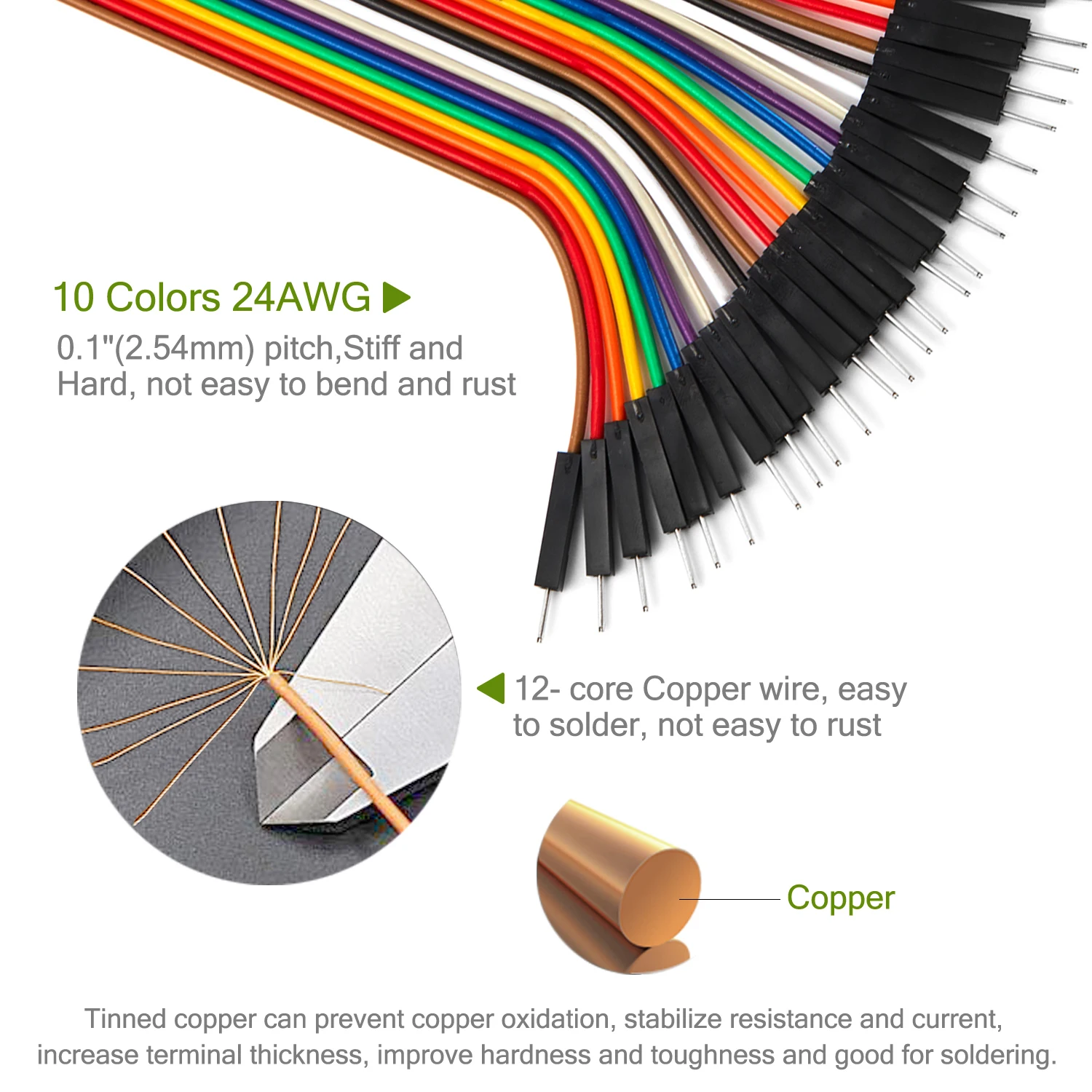 40-120Pcs 10cm 20cm 30cm Dupont Cable Jumper Wire Kit Male Female 24AWG Copper Long Ribbon Connector Set for DIY Breadboard Line