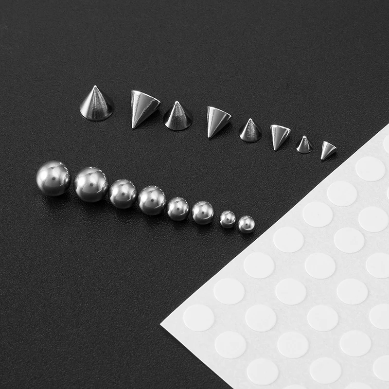 New Sticker Fake Eyebow Dimple Face Piercing Belly Nose Ring Lip Stud No Piercied Earring Dermal Anchor Top Body Jewelry