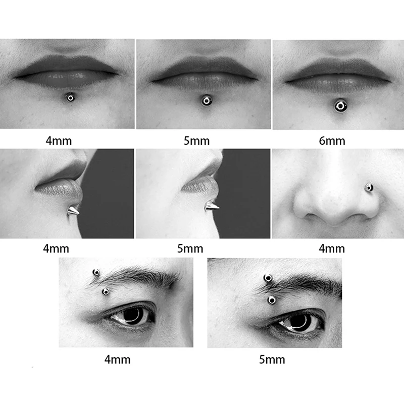 New Sticker Fake Eyebow Dimple Face Piercing Belly Nose Ring Lip Stud No Piercied Earring Dermal Anchor Top Body Jewelry