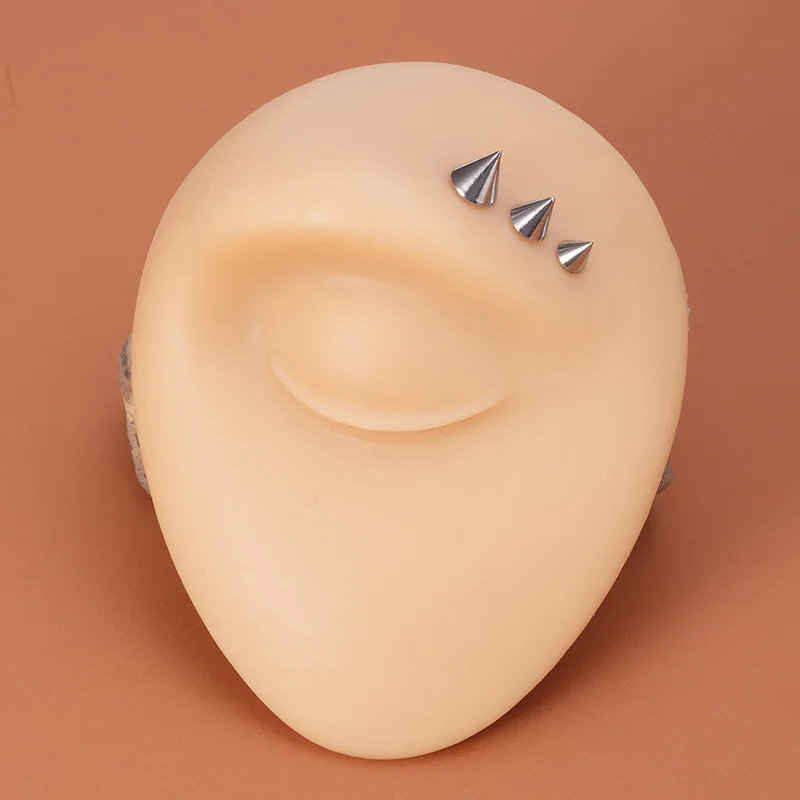 New Sticker Fake Eyebow Dimple Face Piercing Belly Nose Ring Lip Stud No Piercied Earring Dermal Anchor Top Body Jewelry