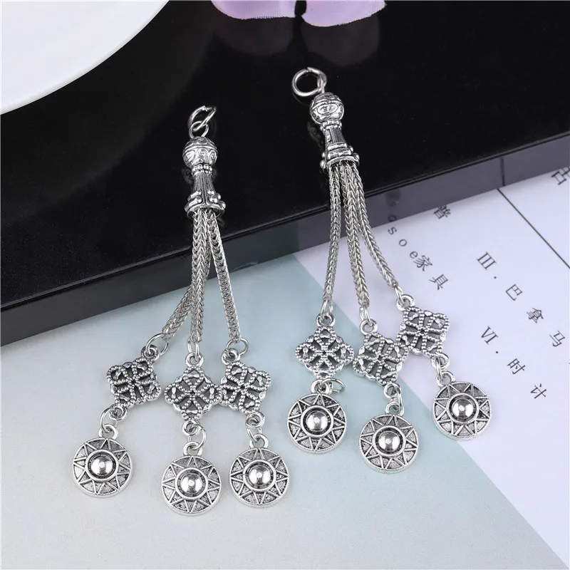 2pcs/lot Tassel Charms Gold Color Pendant For Earrings Necklaces DIY Handmade Decorations Supplies Jewelry Making Accessories
