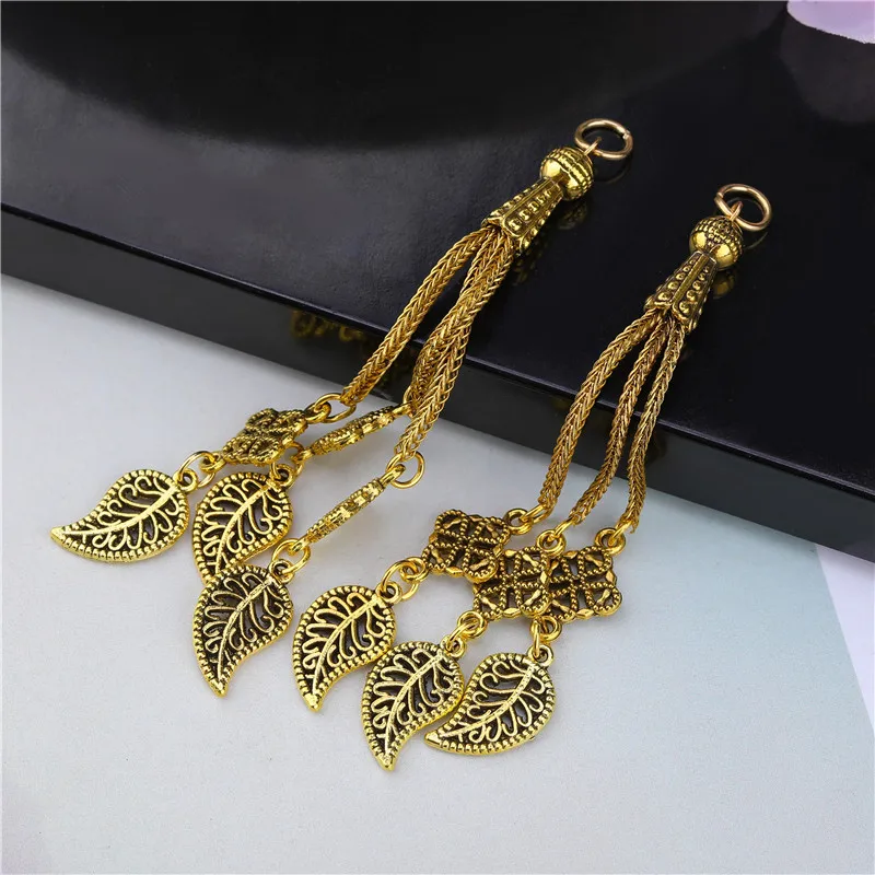 2pcs/lot Tassel Charms Gold Color Pendant For Earrings Necklaces DIY Handmade Decorations Supplies Jewelry Making Accessories