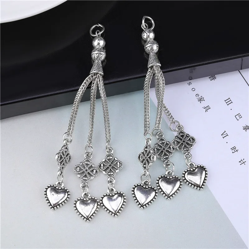 2pcs/lot Tassel Charms Gold Color Pendant For Earrings Necklaces DIY Handmade Decorations Supplies Jewelry Making Accessories