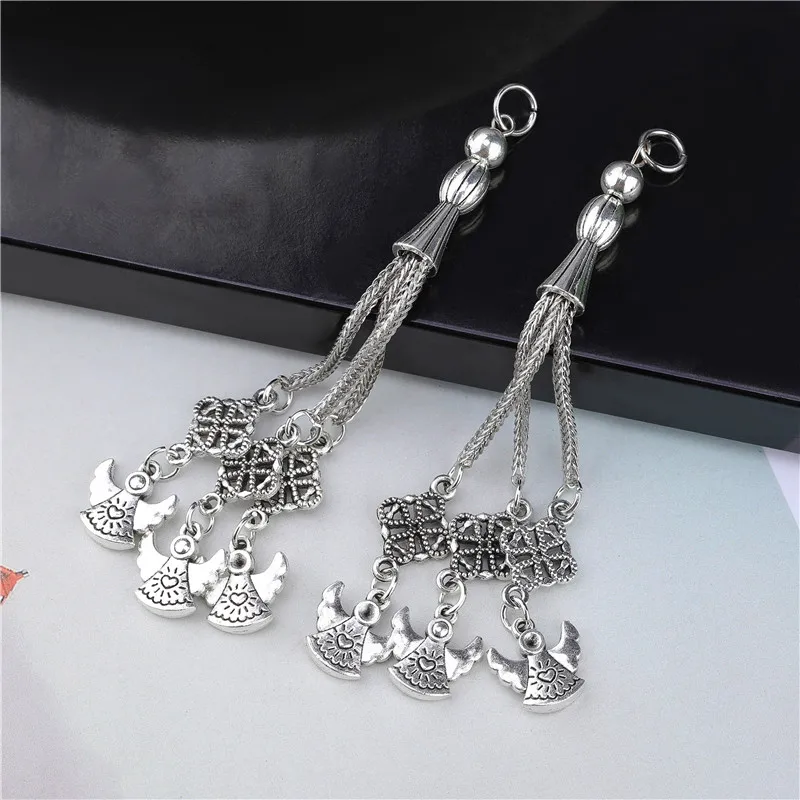 2pcs/lot Tassel Charms Gold Color Pendant For Earrings Necklaces DIY Handmade Decorations Supplies Jewelry Making Accessories