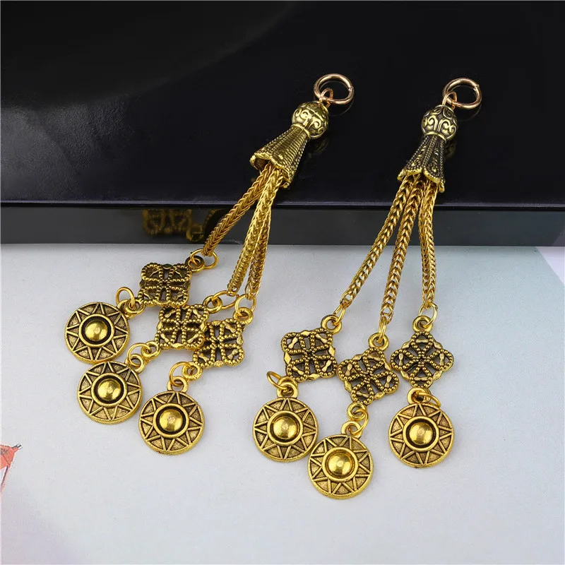 2pcs/lot Tassel Charms Gold Color Pendant For Earrings Necklaces DIY Handmade Decorations Supplies Jewelry Making Accessories
