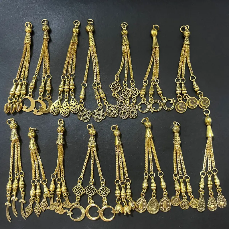 2pcs/lot Tassel Charms Gold Color Pendant For Earrings Necklaces DIY Handmade Decorations Supplies Jewelry Making Accessories