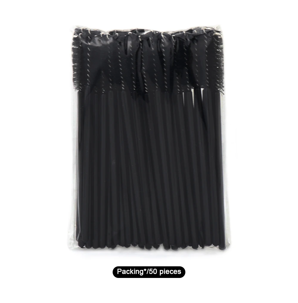ANNAFRIS 50Pcs Eyelash Brush Soft Head Spiral Crystal Eyebrow Brush Lash Extension Brush Mascara Wand Makeup Tool