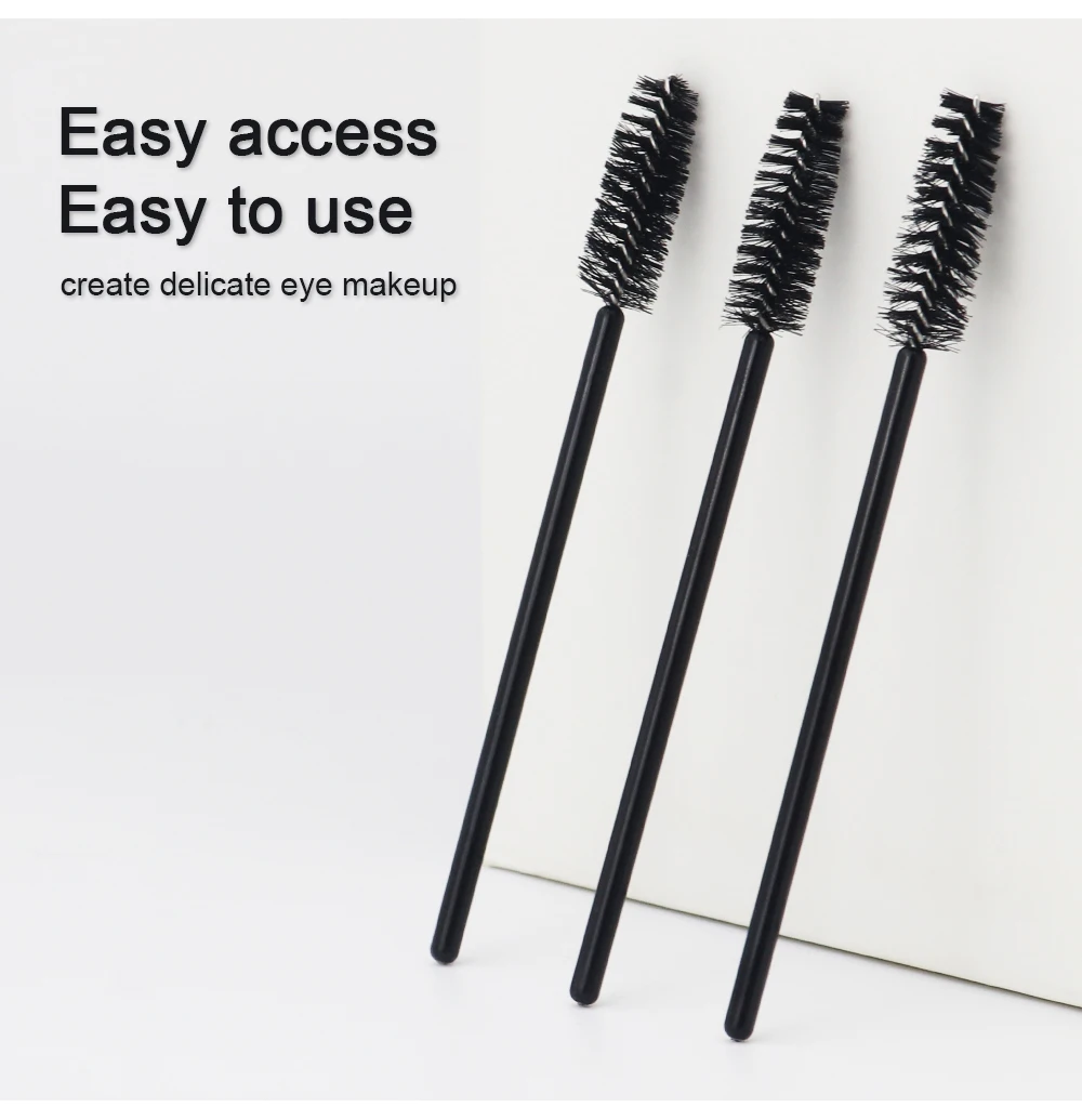 ANNAFRIS 50Pcs Eyelash Brush Soft Head Spiral Crystal Eyebrow Brush Lash Extension Brush Mascara Wand Makeup Tool
