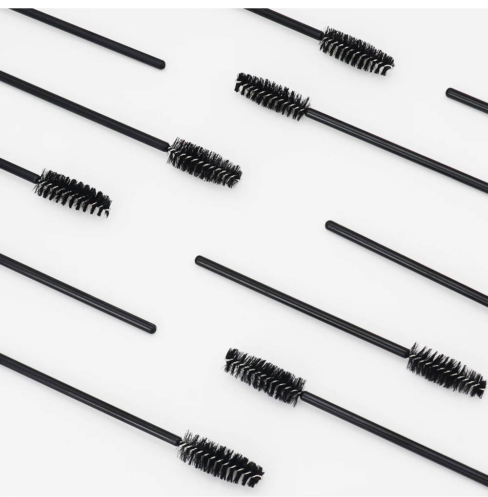 ANNAFRIS 50Pcs Eyelash Brush Soft Head Spiral Crystal Eyebrow Brush Lash Extension Brush Mascara Wand Makeup Tool