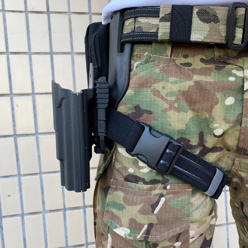 Tactical Thigh Drop Leg Holster Replacement Gun Strap Silicone Non-slip Neoprene Nylon For QLS 19 22 G17 M9 Accessories