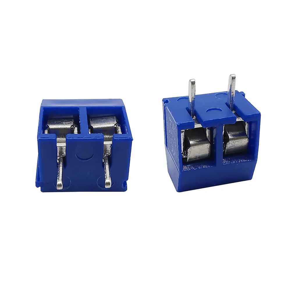 5-50Pcs KF301-2P KF301-3P 5mm PCB Screw Terminal Block KF301 2 Pin 3 Pin Wire Connector Straight Needle Blue
