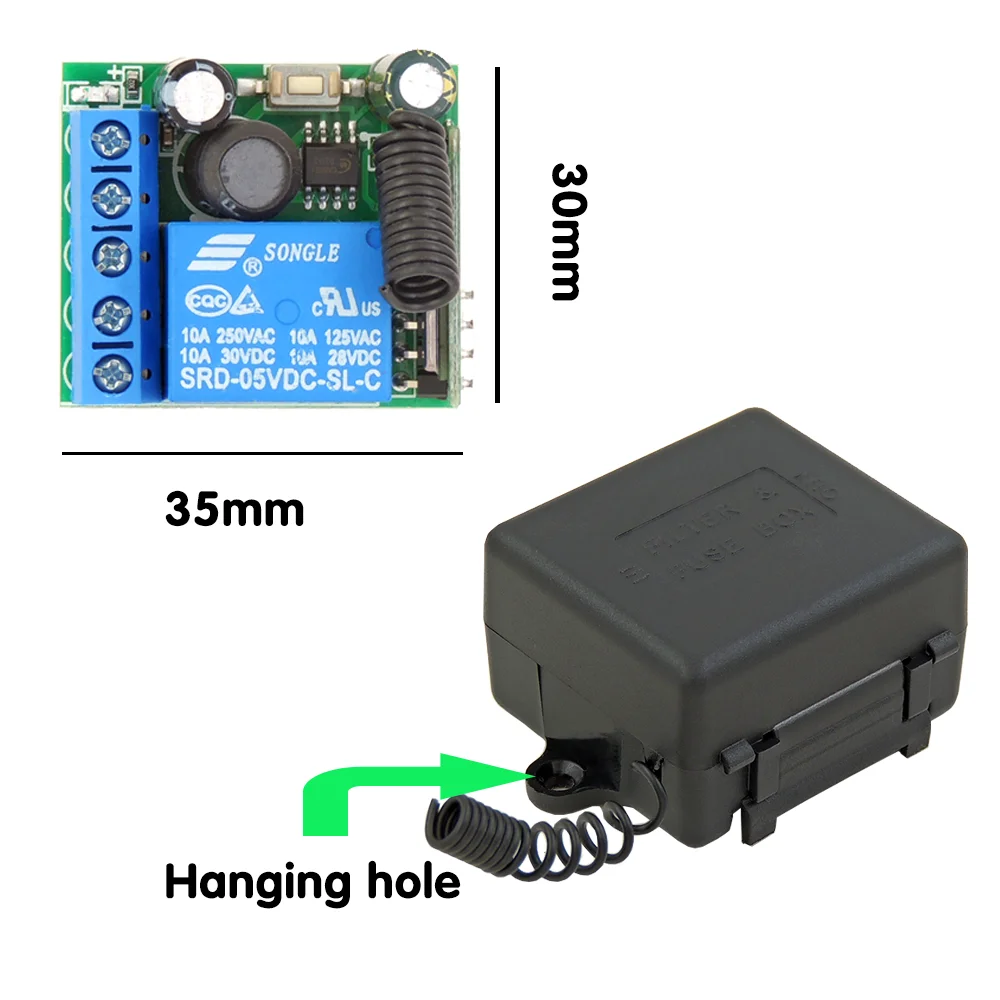 433Mhz RF Remote Control Wireless Switch DC 5V 12V 24V 1CH RF Relay Receiver and 2CH Transmitter For Door Electromagnetic Lock