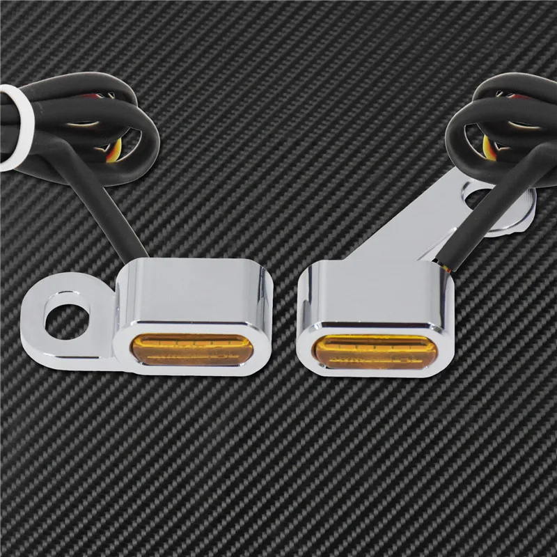 Motorcycle Mini LED E Mark Turn Signal Light Running Indicator Lamp For Harley Touring Street Road Glide Softail Sportster XL883