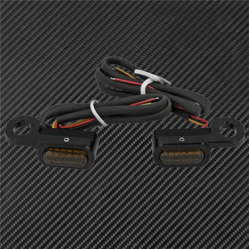 Motorcycle Mini LED E Mark Turn Signal Light Running Indicator Lamp For Harley Touring Street Road Glide Softail Sportster XL883