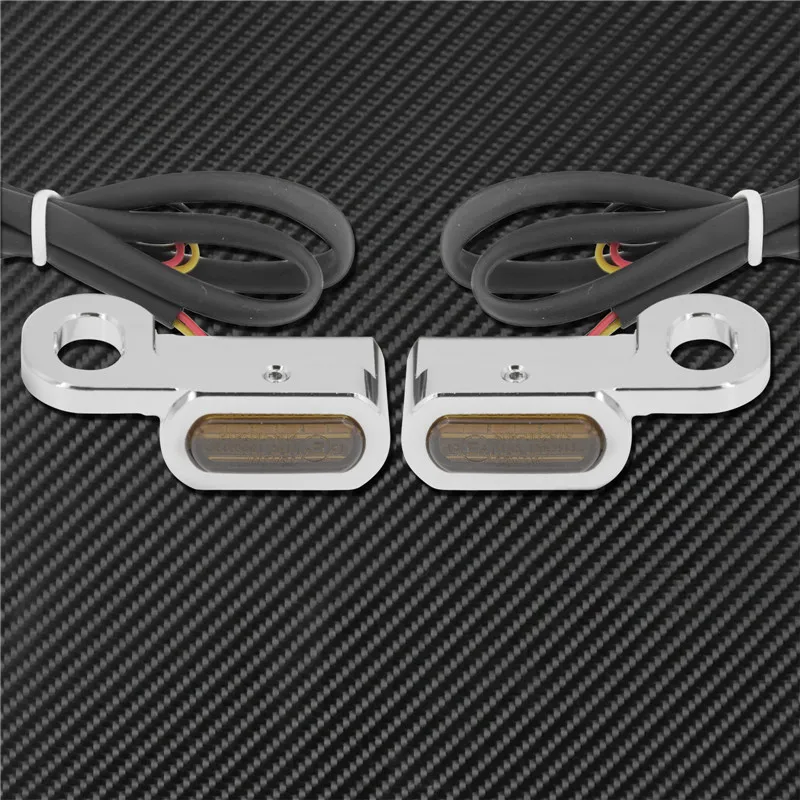 Motorcycle Mini LED E Mark Turn Signal Light Running Indicator Lamp For Harley Touring Street Road Glide Softail Sportster XL883