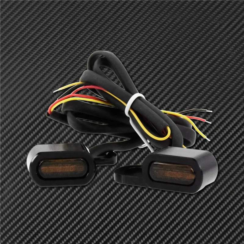 Motorcycle Mini LED E Mark Turn Signal Light Running Indicator Lamp For Harley Touring Street Road Glide Softail Sportster XL883