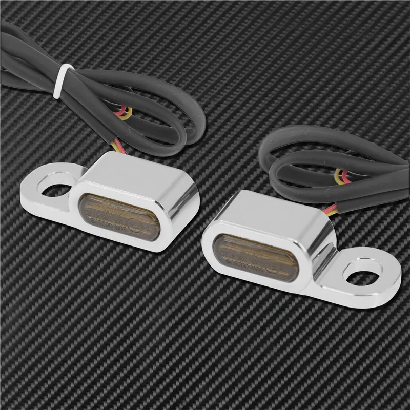 Motorcycle Mini LED E Mark Turn Signal Light Running Indicator Lamp For Harley Touring Street Road Glide Softail Sportster XL883
