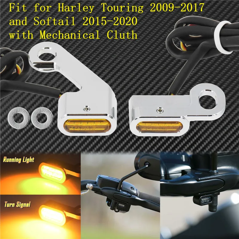 Motorcycle Mini LED E Mark Turn Signal Light Running Indicator Lamp For Harley Touring Street Road Glide Softail Sportster XL883