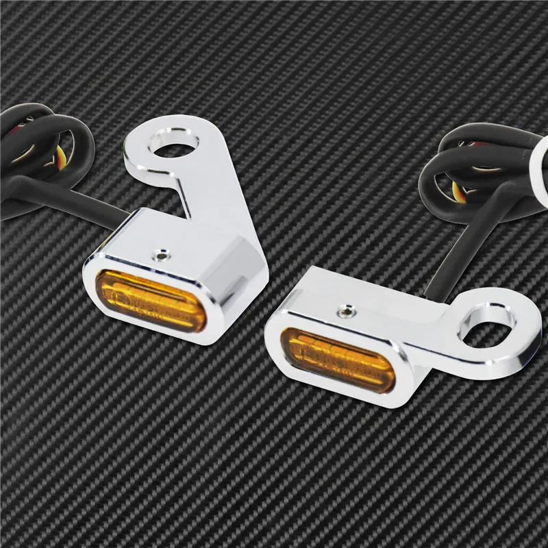 Motorcycle Mini LED E Mark Turn Signal Light Running Indicator Lamp For Harley Touring Street Road Glide Softail Sportster XL883