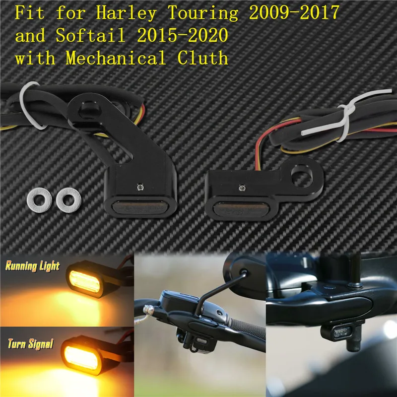 Motorcycle Mini LED E Mark Turn Signal Light Running Indicator Lamp For Harley Touring Street Road Glide Softail Sportster XL883