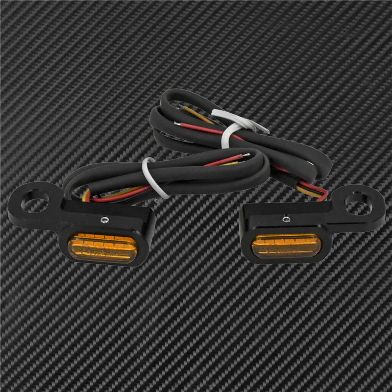 Motorcycle Mini LED E Mark Turn Signal Light Running Indicator Lamp For Harley Touring Street Road Glide Softail Sportster XL883