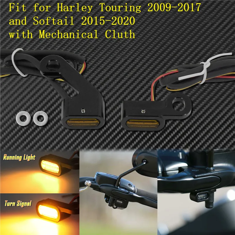 Motorcycle Mini LED E Mark Turn Signal Light Running Indicator Lamp For Harley Touring Street Road Glide Softail Sportster XL883