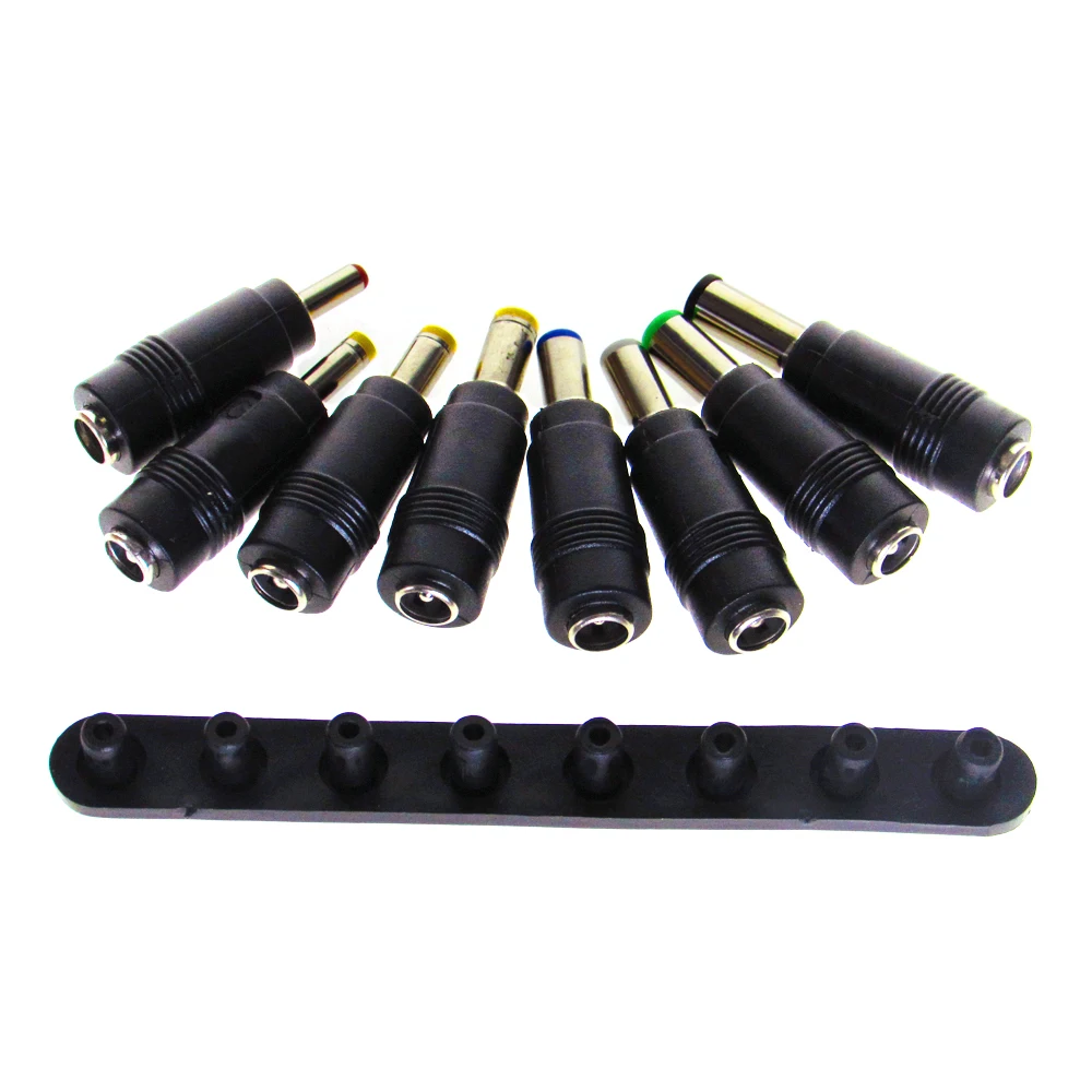 8Pcs AC DC 5.5X 2.1 MM Female Jack Plug Adapter Connectors TO 8PCS Male Power Adaptor For 5V 12V 24V Power Adapter Supply
