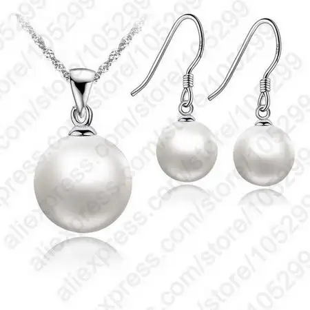 Genuine 925 Sterling Silver Bridal Jewelry Sets Pearl Fashion Jewelry Women Girls Engagement Anniversary Fine Gift Wholesale