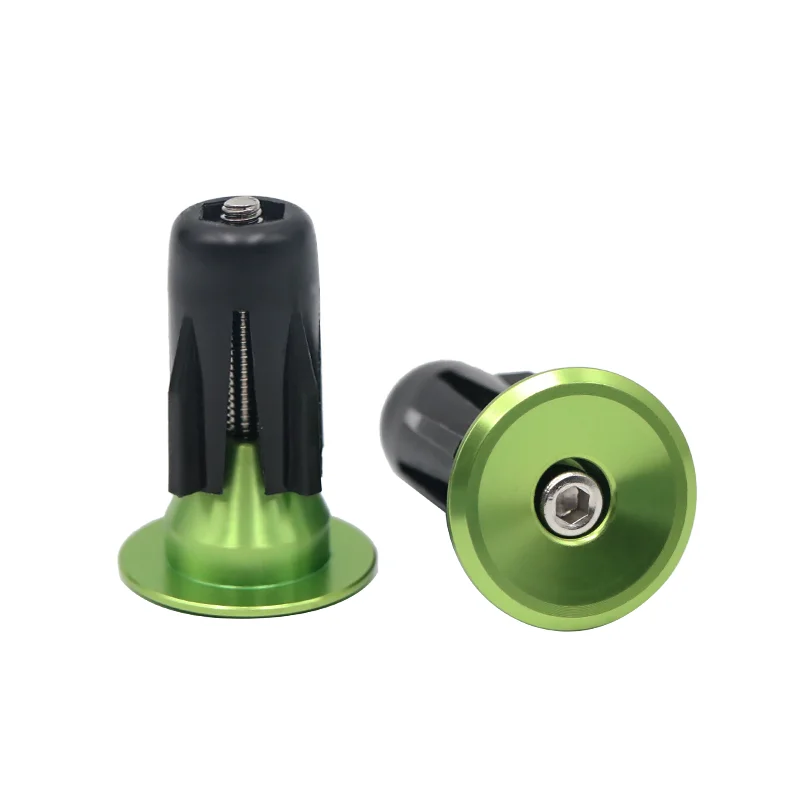 Bicycle Grip Handlebar End Cap Aluminium Alloy Lock MTB Mountain Cycling Handle Bar Grips End Plugs Black For Bike Accessories