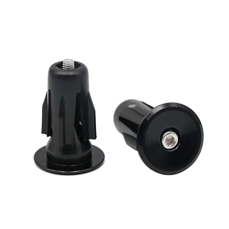 Bicycle Grip Handlebar End Cap Aluminium Alloy Lock MTB Mountain Cycling Handle Bar Grips End Plugs Black For Bike Accessories