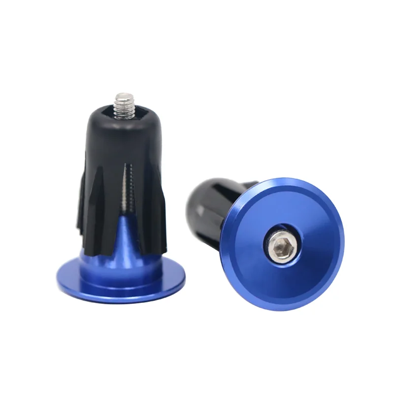 Bicycle Grip Handlebar End Cap Aluminium Alloy Lock MTB Mountain Cycling Handle Bar Grips End Plugs Black For Bike Accessories