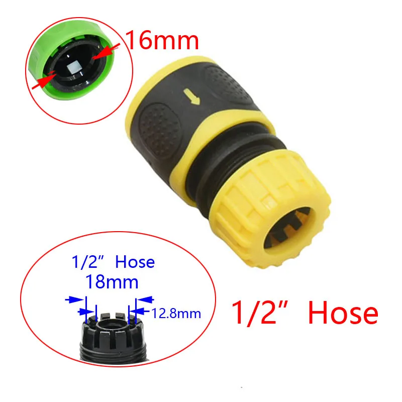 Garden Hose Quick Connector 1/2 3/4 1 Inch Pipe Coupler Stop Water Connector 32/20/16mm Repair Joint Irrigation System