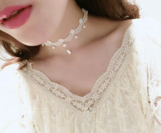 RscvonM Woman chokers Handmade Gothic Fashion Velvet Choker Necklace lace women's choker necklace jewelry accessories C347