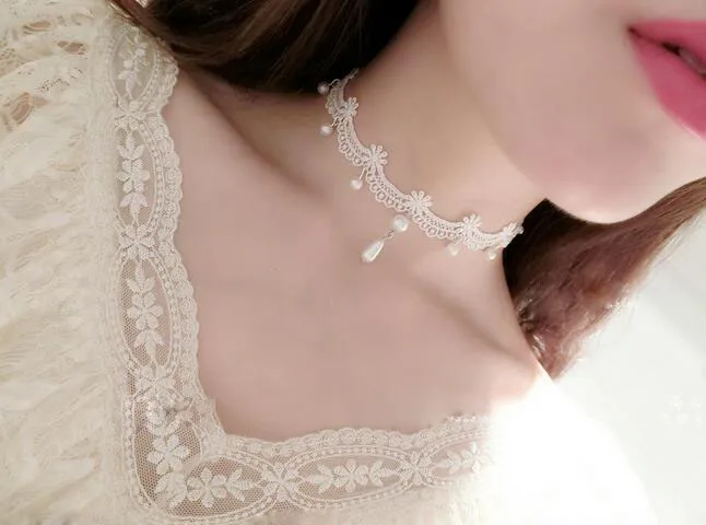 RscvonM Woman chokers Handmade Gothic Fashion Velvet Choker Necklace lace women's choker necklace jewelry accessories C347