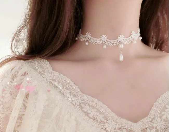 RscvonM Woman chokers Handmade Gothic Fashion Velvet Choker Necklace lace women's choker necklace jewelry accessories C347