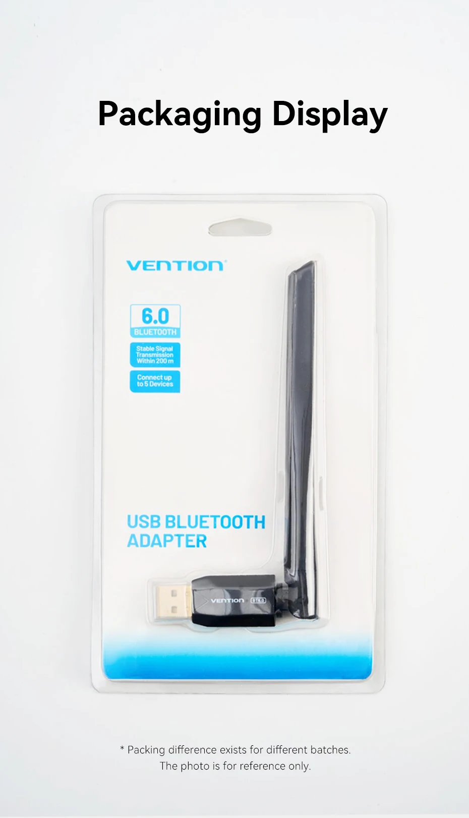 Vention USB Bluetooth 6.0 Adapter Wireless USB Dongle Receiver Bluetooth 5.4 For Mouse Keyboard Music Audio Transmitter PC Lapto