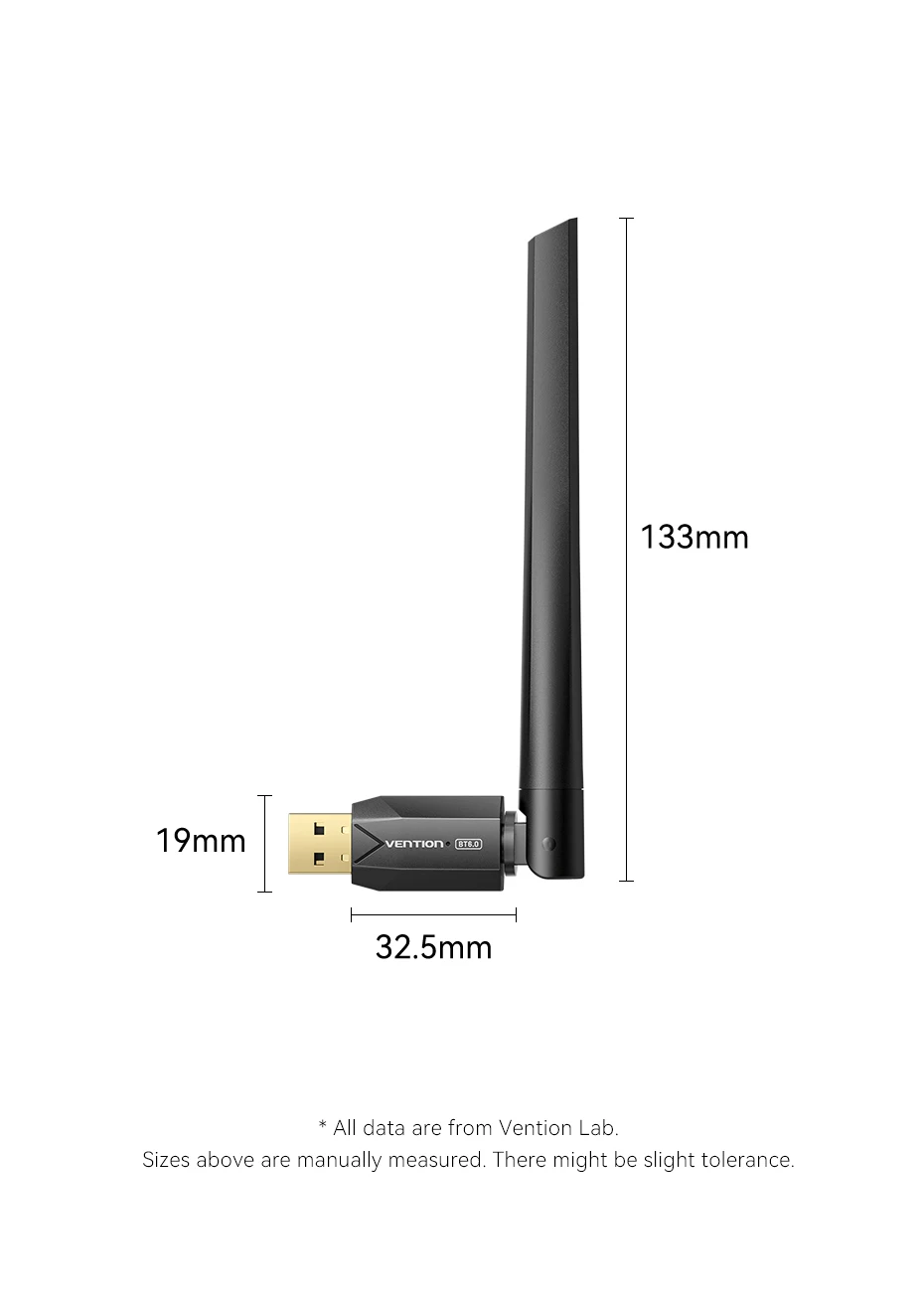 Vention USB Bluetooth 6.0 Adapter Wireless USB Dongle Receiver Bluetooth 5.4 For Mouse Keyboard Music Audio Transmitter PC Lapto