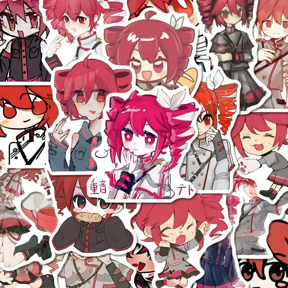 60pcs Kasane Teto Sticker Anime Figures Manga Cartoon Kawaii Waterproof Graffiti Stickers Phone Journaling Water Cup Decor Props