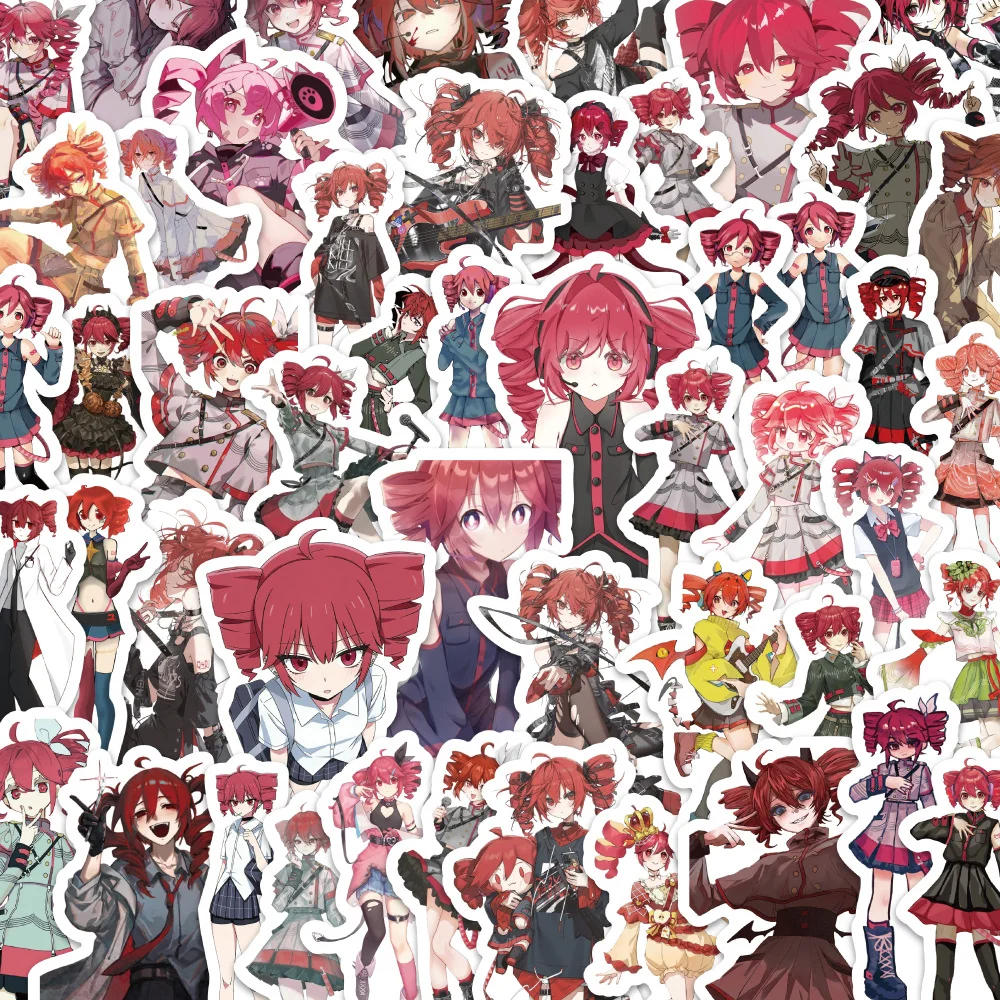 60pcs Kasane Teto Sticker Anime Figures Manga Cartoon Kawaii Waterproof Graffiti Stickers Phone Journaling Water Cup Decor Props