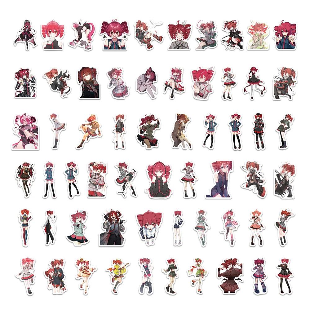 60pcs Kasane Teto Sticker Anime Figures Manga Cartoon Kawaii Waterproof Graffiti Stickers Phone Journaling Water Cup Decor Props