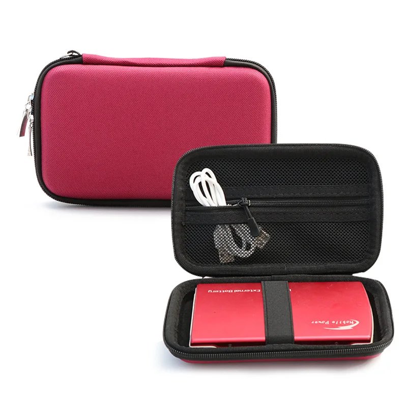 Electronics Accessories Storage Power Bank Bag Case Shockproof Hard Drive Case 2.5 Cable HDD SSD Travel Cable Organiser Bag