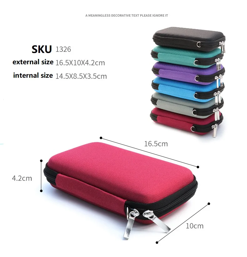 Electronics Accessories Storage Power Bank Bag Case Shockproof Hard Drive Case 2.5 Cable HDD SSD Travel Cable Organiser Bag