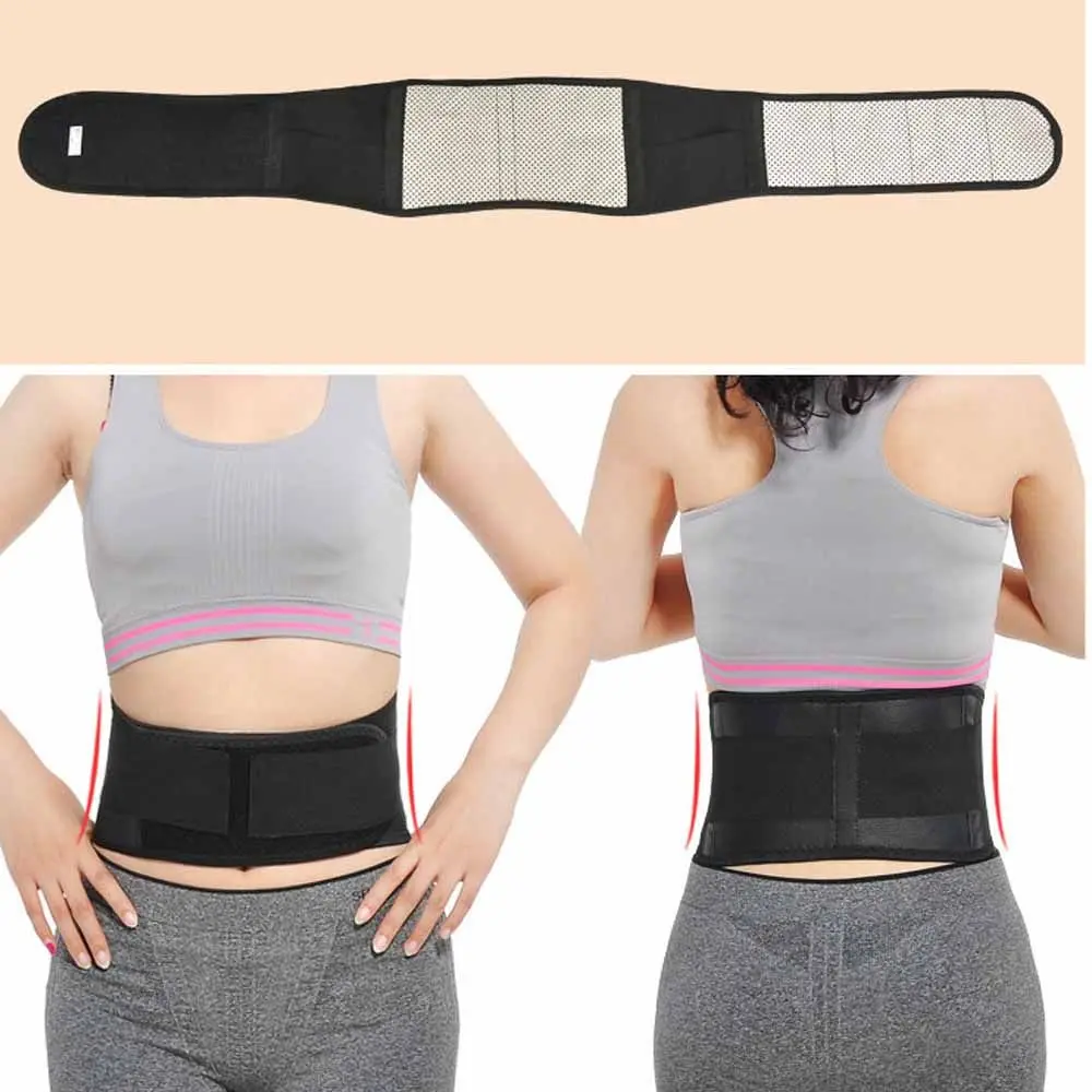 Unisex Magnetic Back Support Belt Adjustable Heating Self Therapy Back Waist Support Belt Lumbar Brace Massage Band Health Care