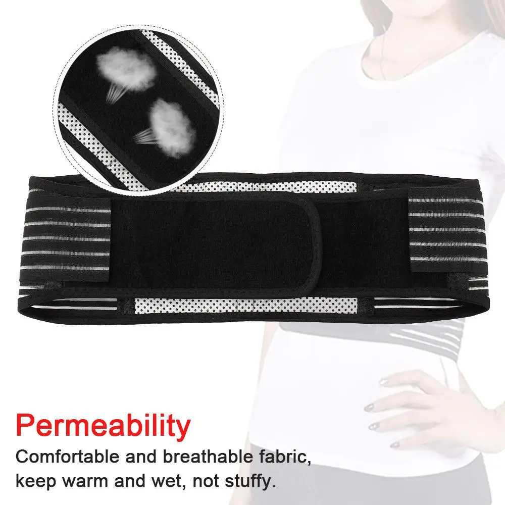 Unisex Magnetic Back Support Belt Adjustable Heating Self Therapy Back Waist Support Belt Lumbar Brace Massage Band Health Care